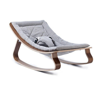 Charlie Crane Levo Baby Rocker in Walnut and Sweet Grey - Scandibørn