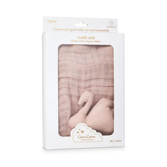 Cam Cam Copenhagen Swan Muslin Comforter in Blossom Pink
