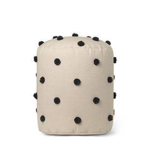 Ferm Living Dot Tufted Pouf in Sand / Black