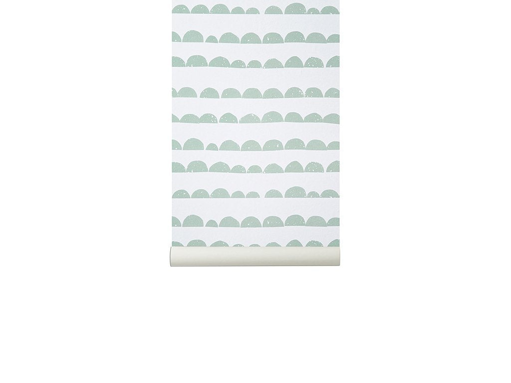 Ferm Living Half Moon Wallpaper - Mint - Scandibørn