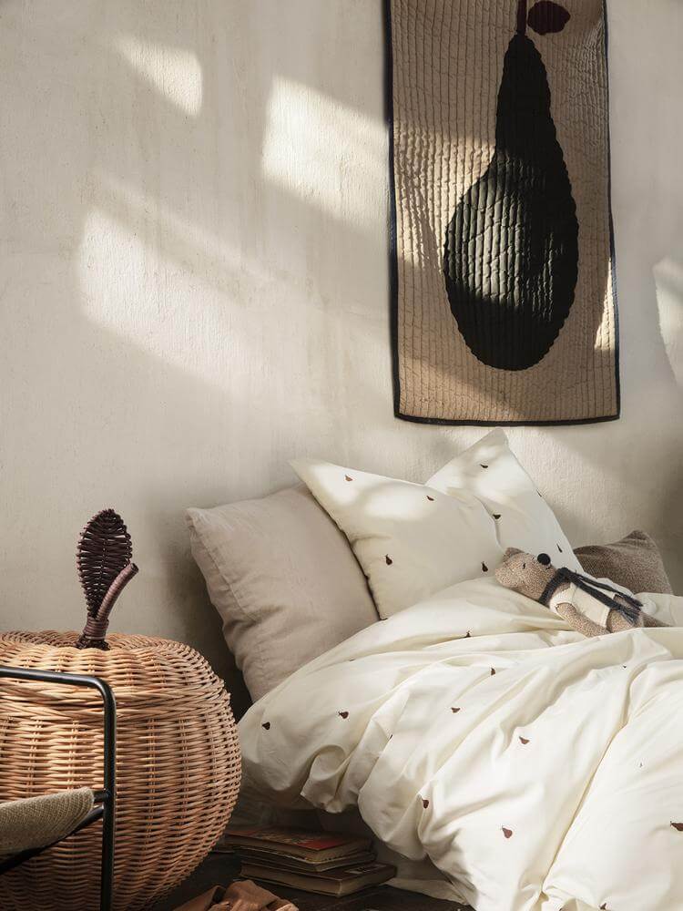 Ferm Living Pear Quilted Blanket - Sand - Scandibørn