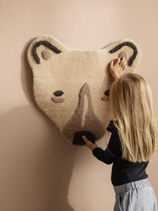 Ferm Living Tufted Polar Bear Head Rug - Off-White - Scandibørn