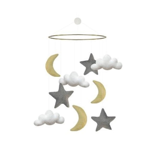 Gamcha Cot Mobile in Moon/Cloud/Star Mix - Scandibørn