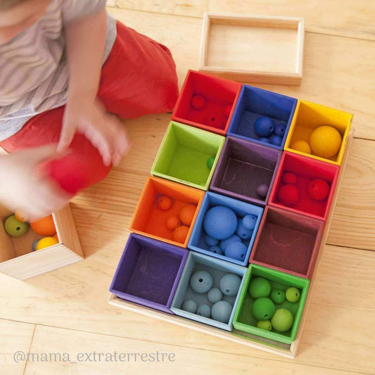 Grimm's 12 piece sorting helper Rainbow - Scandibørn