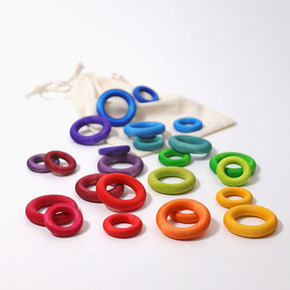 Grimm's Building Rings - Rainbow - Scandibørn