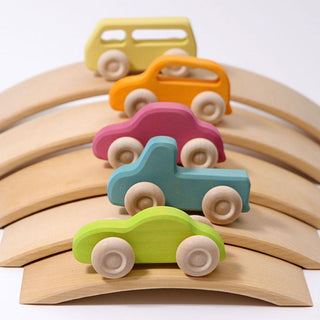 Grimm's Wooden Slimline Cars Set - Scandibørn