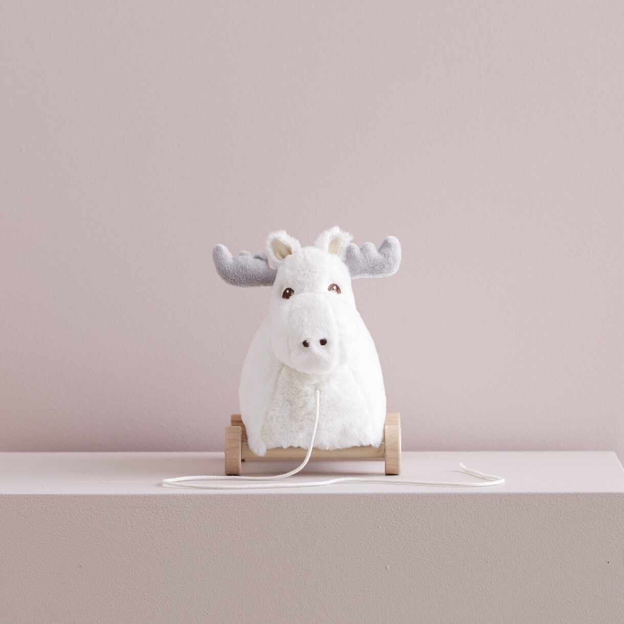 Kids Concept - Pull Along Moose in White - Scandibørn