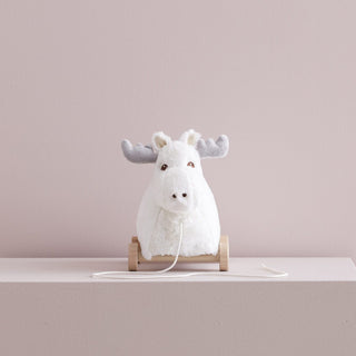 Kids Concept - Pull Along Moose in White - Scandibørn