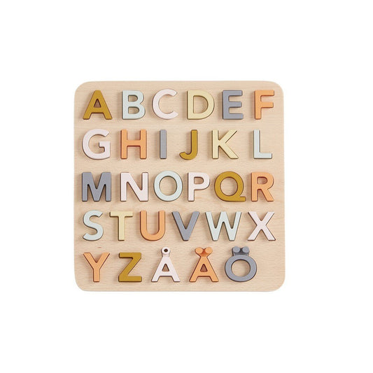 Kids Concept Wooden Alphabet Puzzle in Swedish - Scandibørn