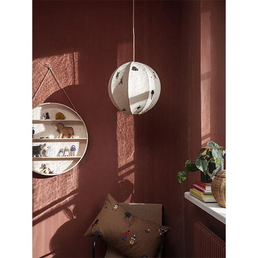 Ferm Living The Park Embroidered Textile Lampshade