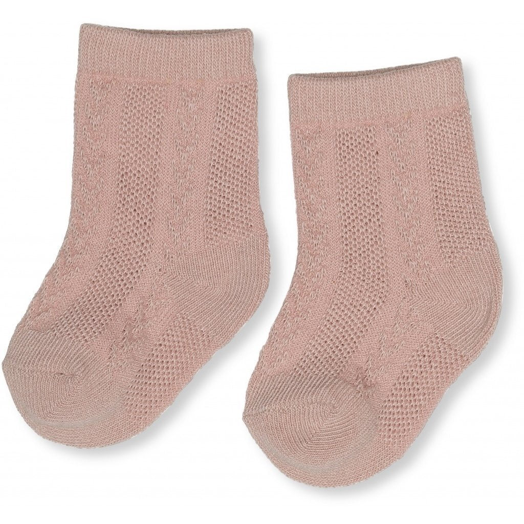 Konges Slojd Fuma Sock Pointelle Deux in Blush - Scandibørn