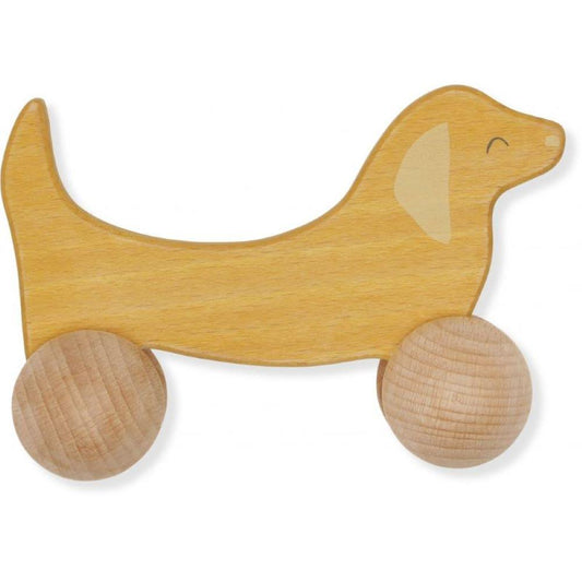 Konges Sløjd - Wooden Rolling Dog Toy - Scandibørn