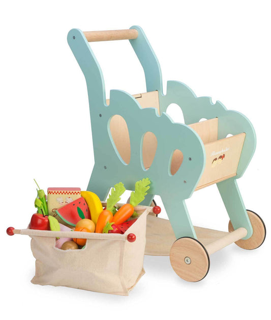 Le Toy Van Honeybake Shopping Trolley with Fabric Bag - Scandibørn