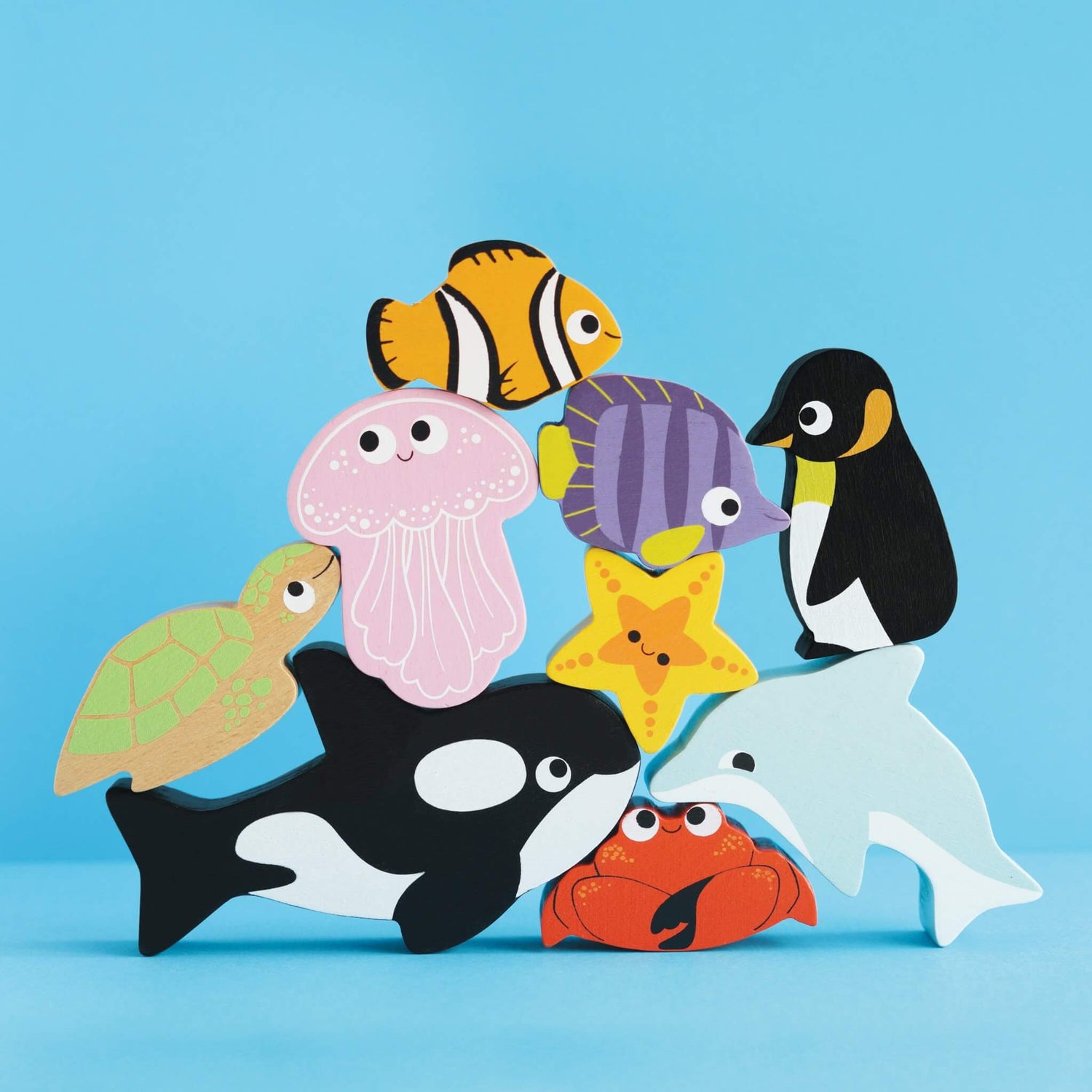 Le Toy Van Ocean Stacking Animals & Bag - Scandibørn