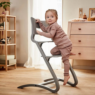 Leander High Chair with Safety Bar - Grey