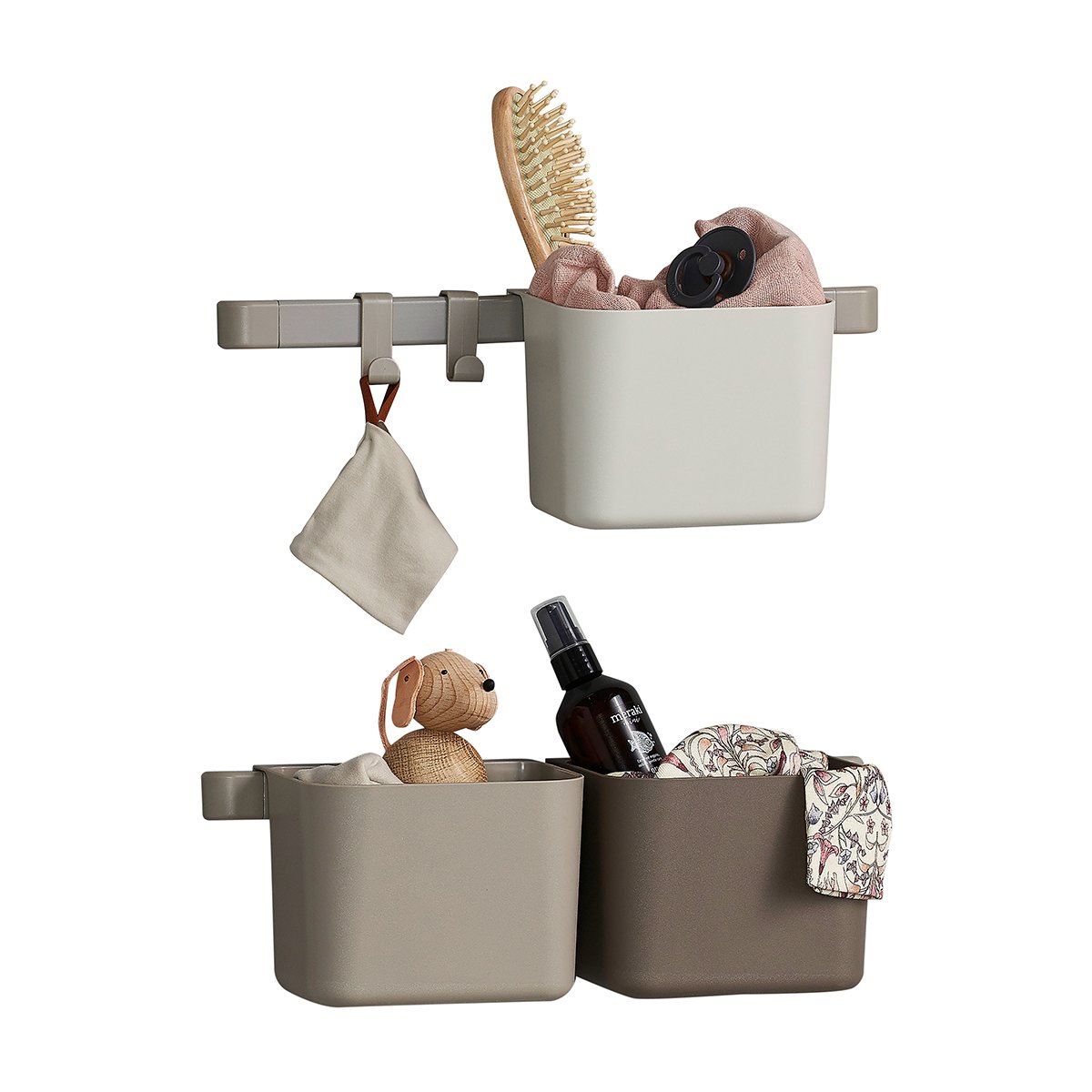 Leander Organizers 3 Pcs in Cappuccino - Scandibørn