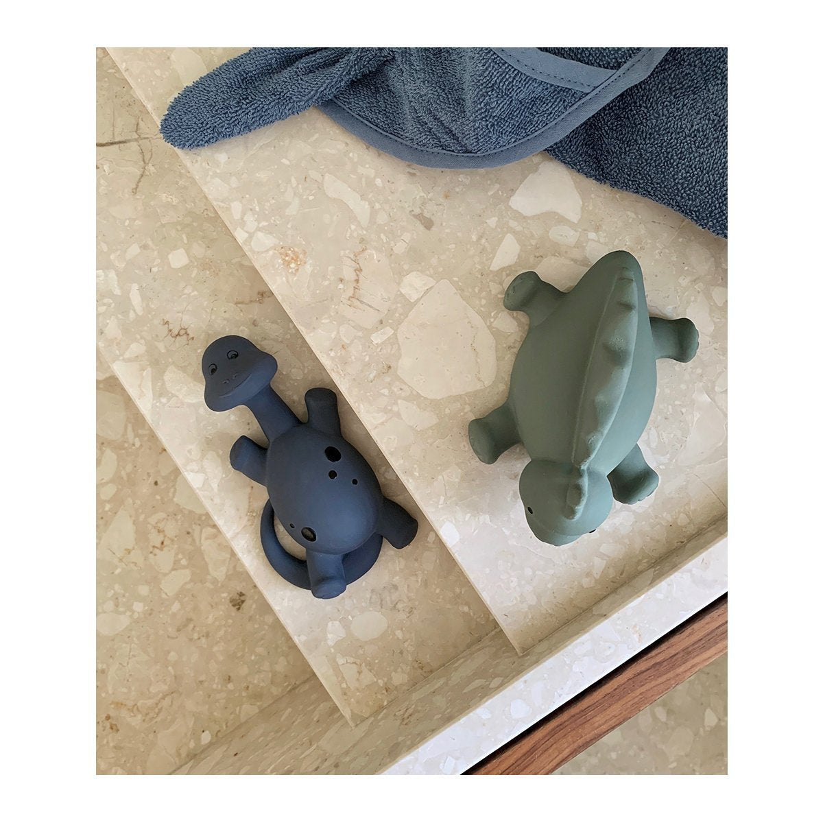 Liewood Algi Bath Toys Dino 2 Pack - Blue mix - Scandibørn