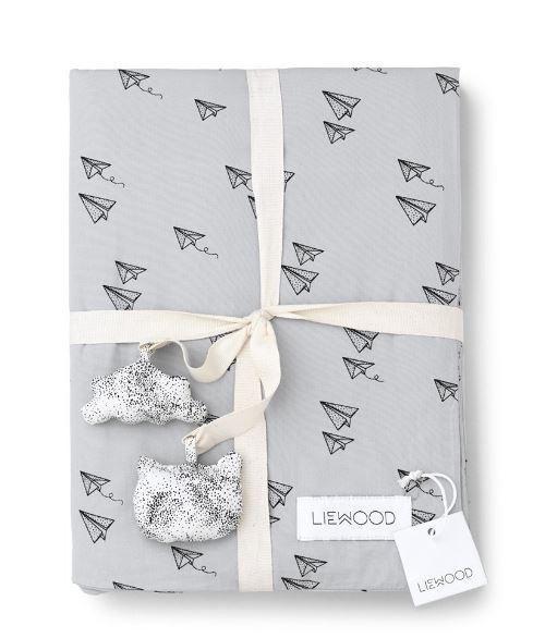 Liewood Bed Linen - Paper Plane Dumbo Grey
