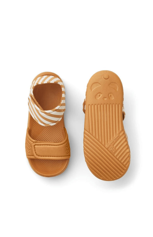 Liewood Blumer Sandals Stripe Mustard/Sandy - Scandibørn