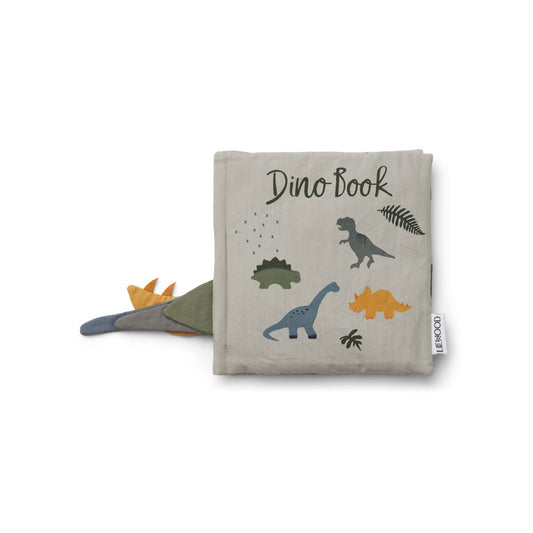 Liewood Dennis Dino Fabric Book in Dove Blue Wave