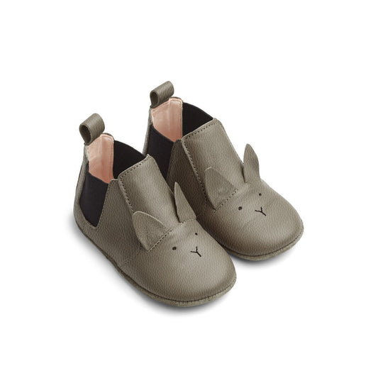 Liewood Edith Leather Slipper in Rabbit Grey - Scandibørn