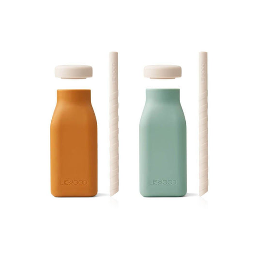 Liewood Erika Milkshake Bottle (2 pack) - Mustard Peppermint Mix - Scandibørn