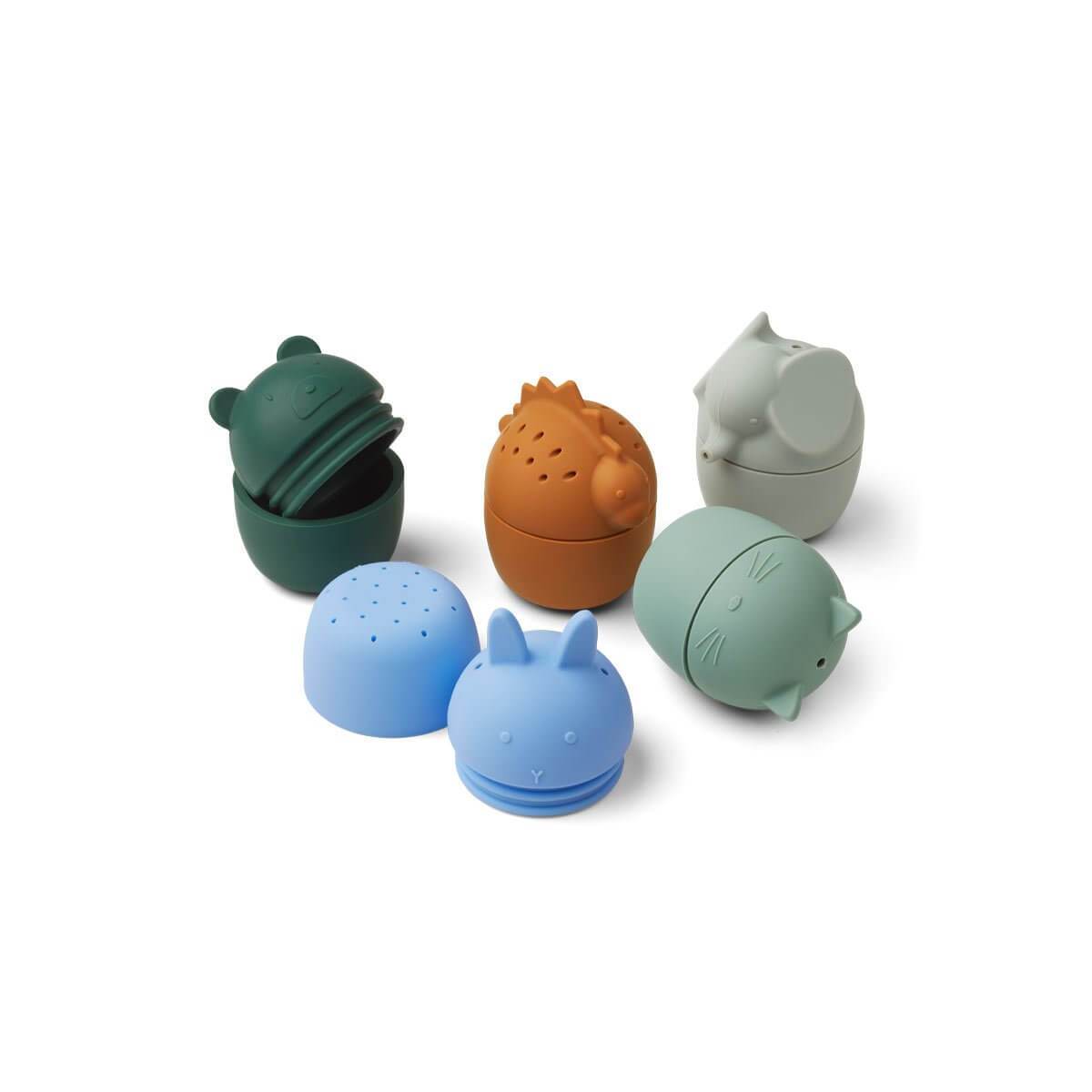 Liewood Gaby Bath Toys (5 pack) - Blue Multi Mix - Scandibørn