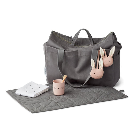Liewood Melvin Mommy Bag in Stone Grey