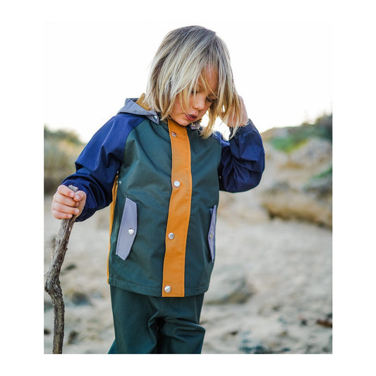 Liewood Parker Rainwear in Hunter Green Multi Mix (4-10Y) - Scandibørn