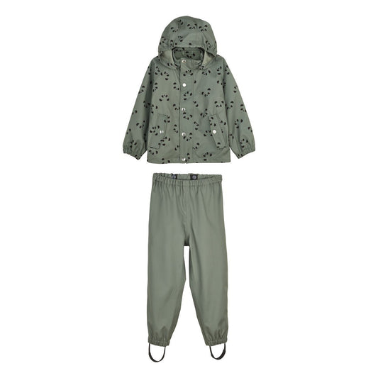 Liewood Parker Rainwear in Panda Faune Green (4-10Y) - Scandibørn