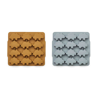 Liewood Sonny IceCube Tray 2 Pack - Dino Golden/Blue Fog Mix - Scandibørn