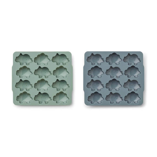 Liewood Sonny IceCube Tray 2 Pack - Peppermint/Whale Blue Mix - Scandibørn