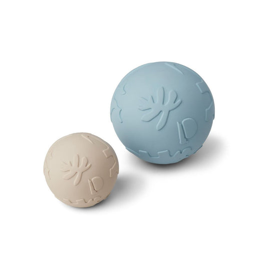 Liewood Thea Baby Ball (Set of Two) in Dino Sandy/Sea Blue Mix - Scandibørn