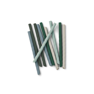 Liewood Timoti Silicone Straw Set (10 Pack) - Green Multi Mix - Scandibørn