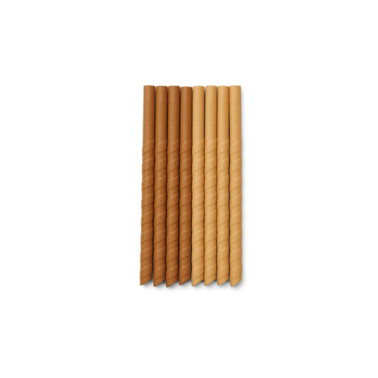 Liewood Zoe Silicon Straw Set (8 Pack) - Yellow Mix