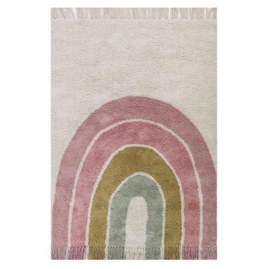 Little Dutch Rainbow Rug in Pink (130 x 90 cm) - Scandibørn