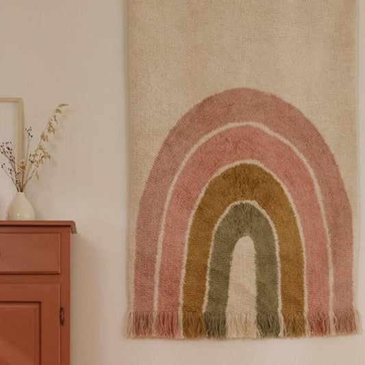 Little Dutch Rainbow Rug in Pink (130 x 90 cm) - Scandibørn