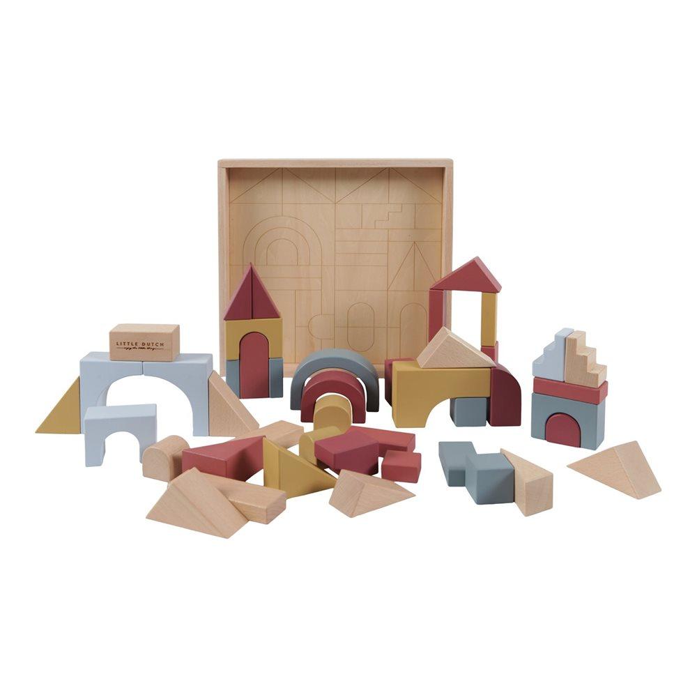 Little Dutch Wooden Building Blocks Set of 47 pieces - Scandibørn