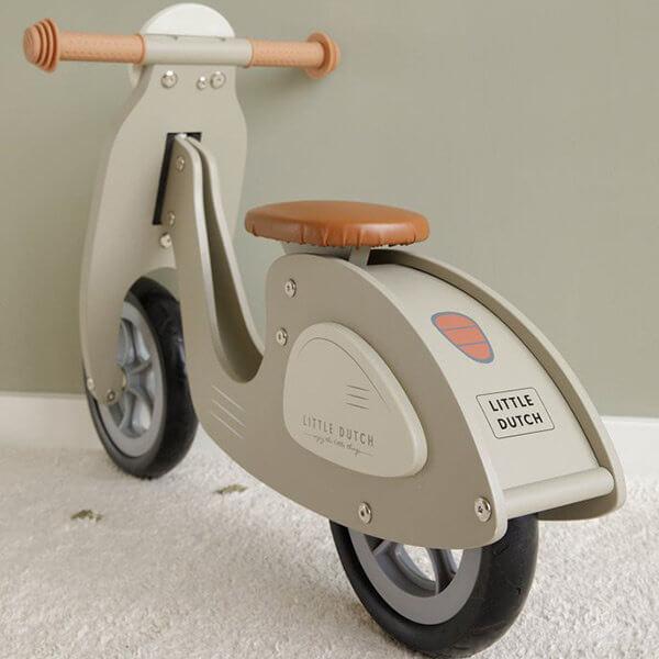 Little Dutch Wooden Scooter Olive Green - Scandibørn