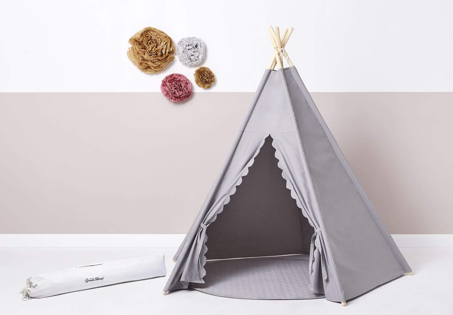 Little Green Sheep Teepee & Mat Bundle - Scandibørn