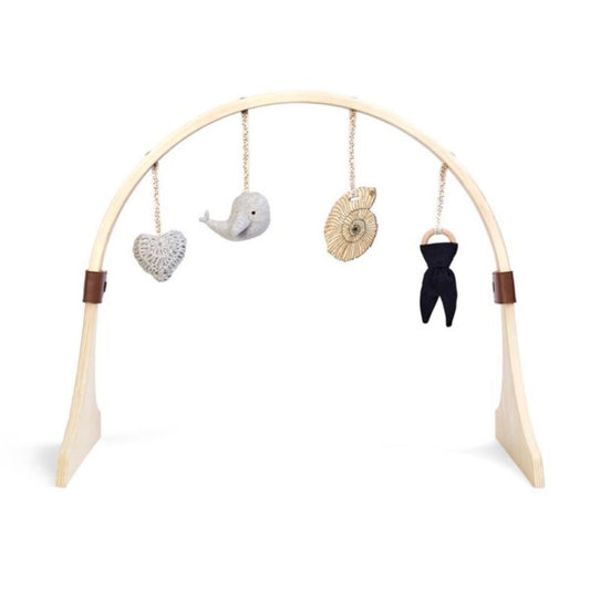 Little Green Sheep Wooden Baby Play Gym - Ocean Whale - Scandibørn