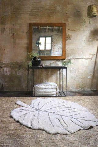 Lorena Canals Washable Rug Monstera Leaf Natural - Scandibørn