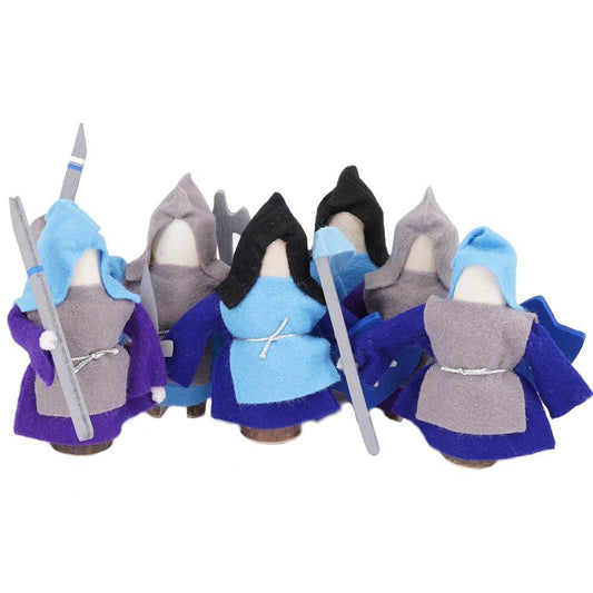 Magic Wood - Six Steadfast Knights Figures in Blue - Scandibørn