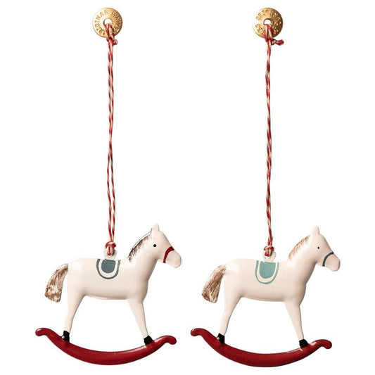 Maileg Christmas Ornaments Rocking Horses (2 Pieces) - Scandibørn