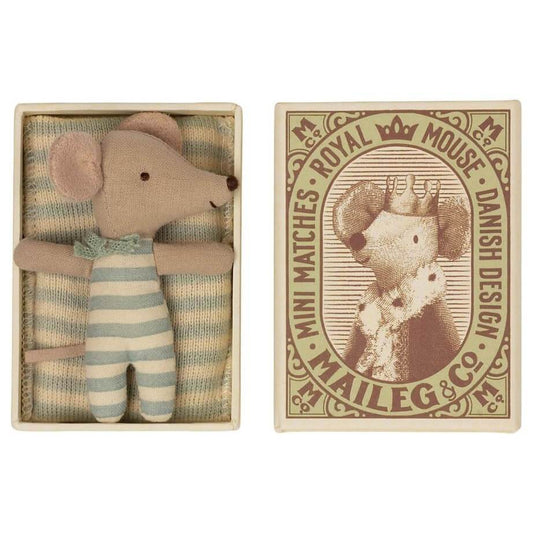 Maileg Baby Mouse Sleepy/Wakey in Box - Boy