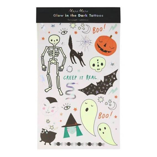 Meri Meri Halloween Glow Tattoos - Scandibørn