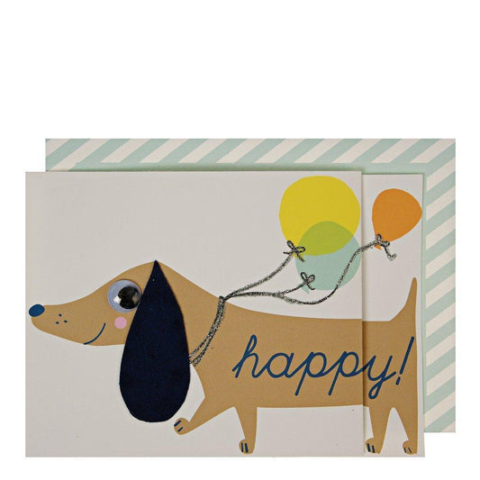 Meri Meri Sausage Dog Greeting Card - Scandibørn