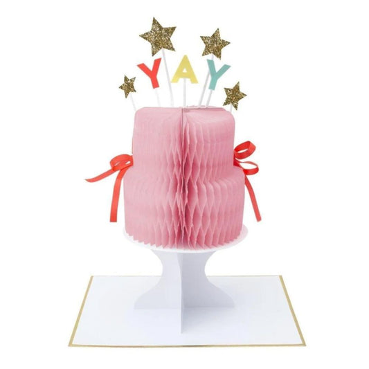 Meri Meri Yay! Cake Stand Up Card - Scandibørn