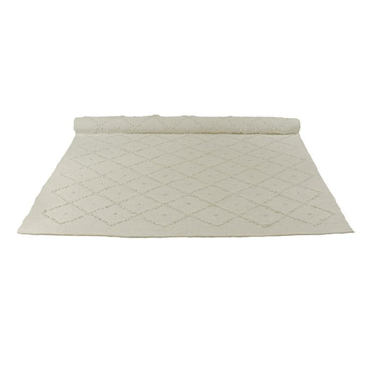 Naco Diamond Woven Rug in Off-White - Scandibørn