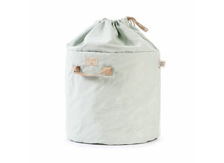 Nobodinoz Bamboo Toy Bag in White Bubble / Aqua - Scandibørn